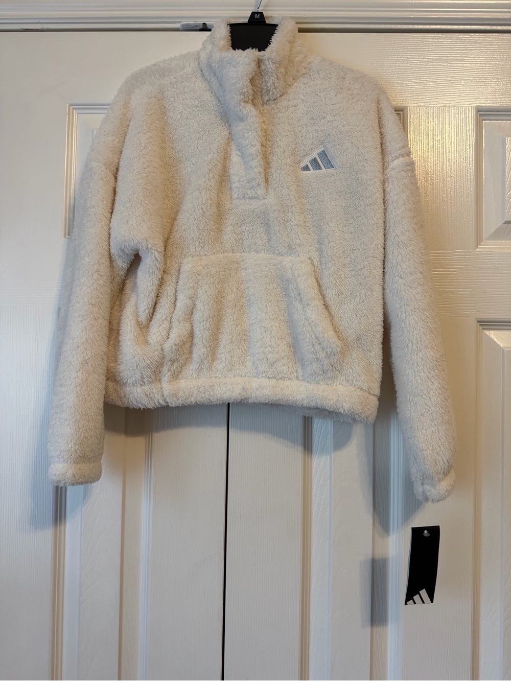 adidas Kids Cozy Sherpa Pullover - white